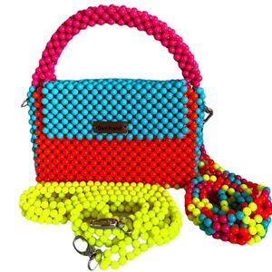 Women's Multicolor Handbag Handmade Colorful | Mini Purse Crossbody Rainbow